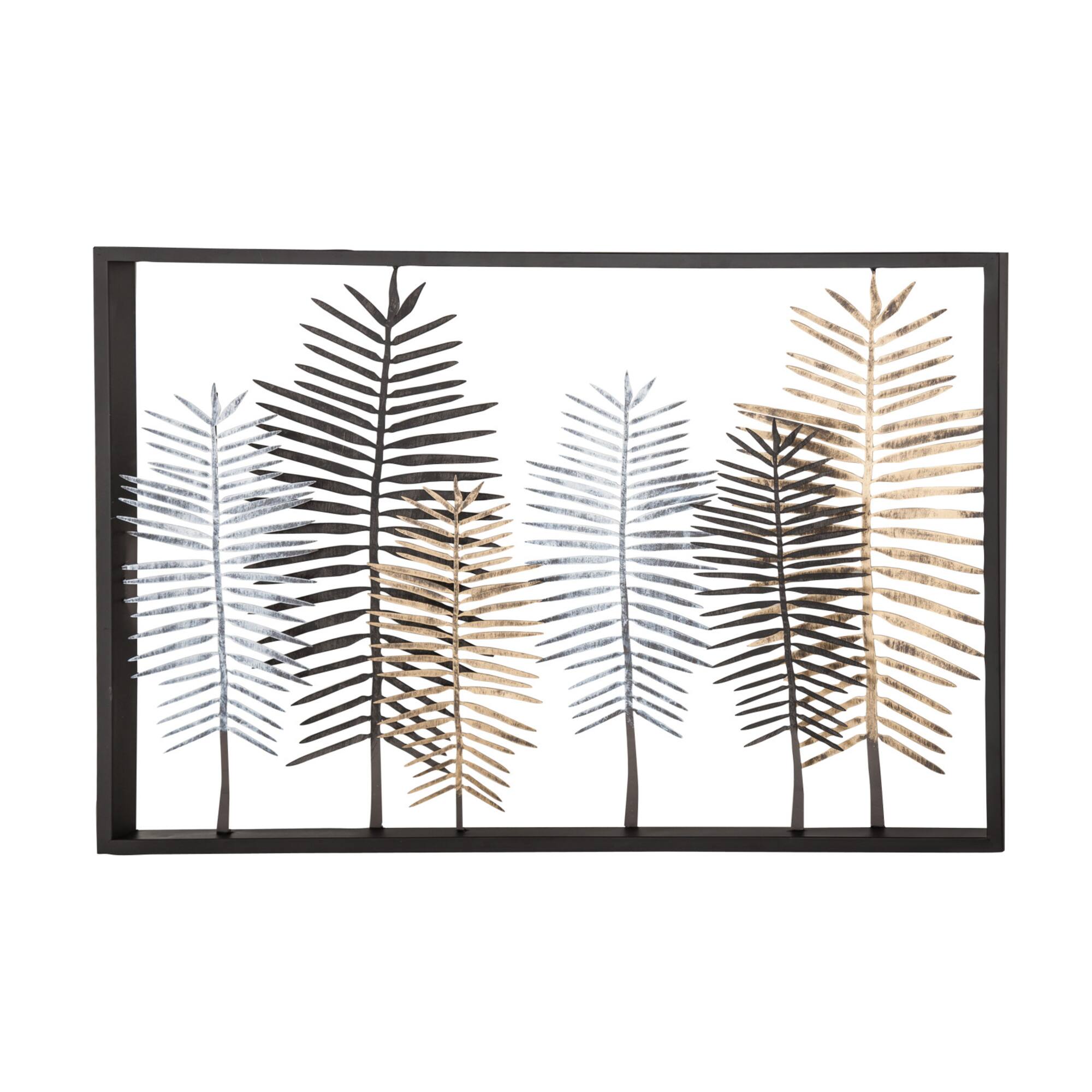 45" Black Iron Modern Wall Décor
